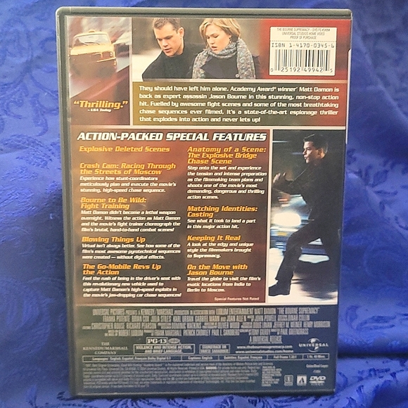 💿 The Bourne Supremacy DVD starring Matt Damon [Full Screen] - Picture 2 of 7